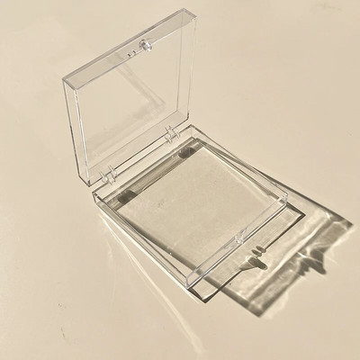 Akrila caurspīdīga kvadrātveida rakstāmgalda uzglabāšanas kaste Fotokartes turētājs karšu turētājs Kpop uzlīmes rakstāmpiederumu karšu turētāja klasifikācijas kaste