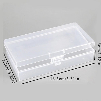 Διαφανές πλαστικό κουτί αποθήκευσης Διάφανη τετράγωνη θήκη πολλαπλών χρήσεων Κοσμήματα Κουτιά αποθήκευσης πολλαπλών μεγεθών Οργανωτής γραφείου