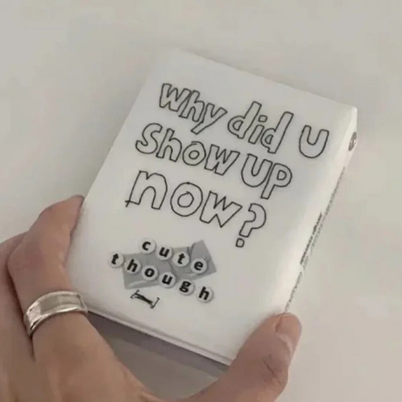 Εκτύπωση επιστολής 3 ιντσών Kpop Binder Στρογγυλή κούφια θήκη φωτογραφικής κάρτας ΕΜΦΑΝΙΣΗ ΤΩΡΑ ΣΤΟ άλμπουμ φωτογραφιών Idol Cards Collect Book 40 Pocket 1PC