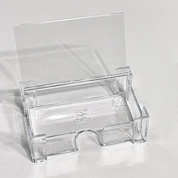 Кутия за съхранение на бюро за училищни канцеларски материали Кутия за събиране Кутия за съхранение на карти Поставка за фотокарти Прозрачен 3-инчов обикновен акрилен капак