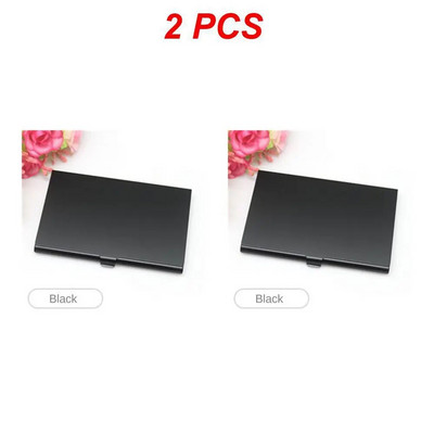 1/2 gab Alumīnija sakausējuma vizītkaršu turētāja futrālis vienkrāsains karšu iepakojums sievietēm vīriešiem biroja karšu organizatoru turētāja karšu kaste