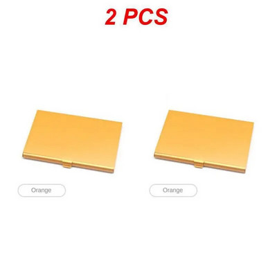 1/2 gab Alumīnija sakausējuma vizītkaršu turētāja futrālis vienkrāsains karšu iepakojums sievietēm vīriešiem biroja karšu organizatoru turētāja karšu kaste