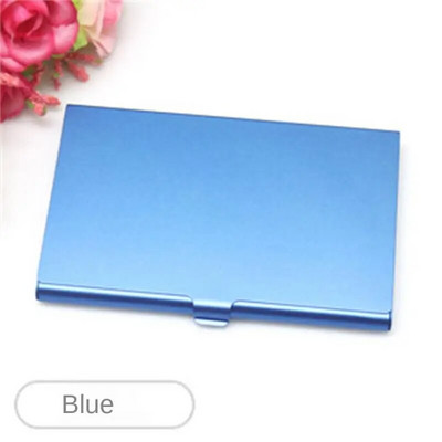 1/2 gab Alumīnija sakausējuma vizītkaršu turētāja futrālis vienkrāsains karšu iepakojums sievietēm vīriešiem biroja karšu organizatoru turētāja karšu kaste