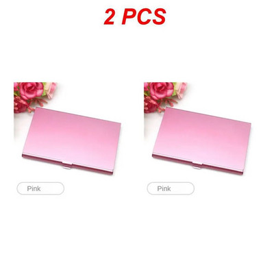 1/2 gab Alumīnija sakausējuma vizītkaršu turētāja futrālis vienkrāsains karšu iepakojums sievietēm vīriešiem biroja karšu organizatoru turētāja karšu kaste