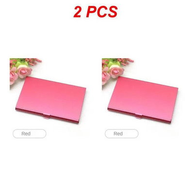 1/2 gab Alumīnija sakausējuma vizītkaršu turētāja futrālis vienkrāsains karšu iepakojums sievietēm vīriešiem biroja karšu organizatoru turētāja karšu kaste