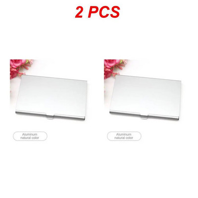 1/2 gab Alumīnija sakausējuma vizītkaršu turētāja futrālis vienkrāsains karšu iepakojums sievietēm vīriešiem biroja karšu organizatoru turētāja karšu kaste