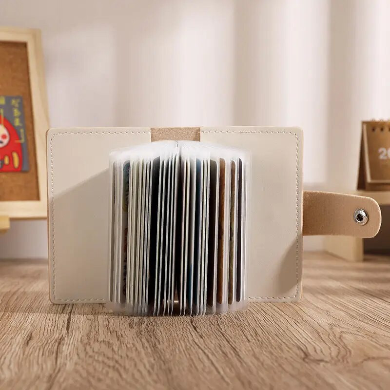 26 Cards Slim PU Δερμάτινη θήκη επαγγελματικής κάρτας Kawaii Carton ID Κάτοχος πιστωτικής κάρτας Πορτοφόλι για κέρματα μόδας Θήκη φωτογραφικής κάρτας