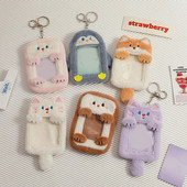 Kuuma multifilmi plüüsist kaardihoidja kate Võtmehoidja ID krediitümbris Fotokaardihoidja Tähte jälitav kohev bussikaardi kaitsekoti ripats