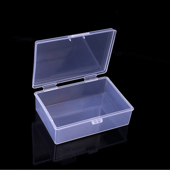 Мини кутии Правоъгълна пластмасова кутия за съхранение Практичен матиран полупрозрачен контейнер Кутия с инструменти Мъниста Кутия за бижута Дисплей Организатор