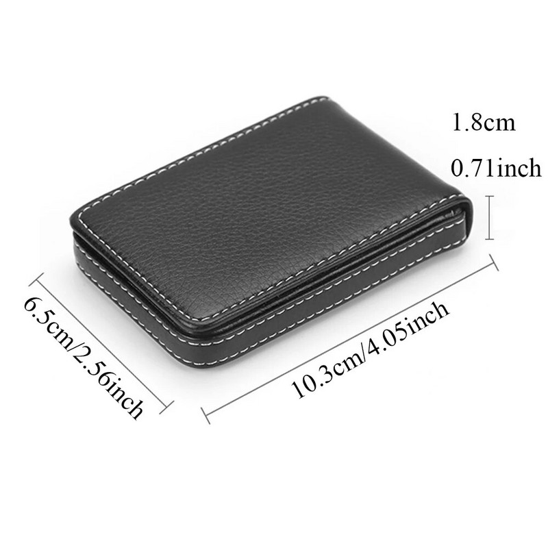 Aukštos kokybės vizitinių kortelių laikiklis Magnetinis vyriškas kreditinių kortelių ID laikiklis PU odinis vizitinių kortelių dėklas Vardo kortelės dėžutė Mini piniginė