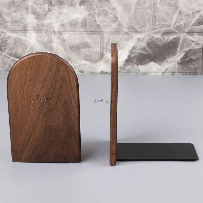 Walnut Wood Desktop Organizer Lauaarvuti Kontor Avaleht Raamatuhoidjad Raamatuotsad Stand Hoiuriiul