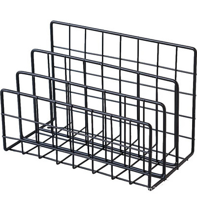 Põhjamaade metallist raamatukorvikorv Minimalistlik hoiukorv Kontori lauaarvutite mitmesugused hoidik Roosikuldne ajaleheriiul