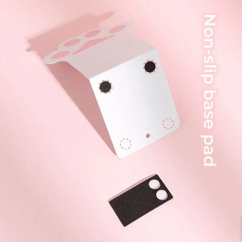 1 pāris jauki, radoši kaķu ķepu grāmatstieņi Kawaii skolas biroja piederumi, neslīdošu grāmatu galda organizators studentu rakstāmpiederumi meitenēm