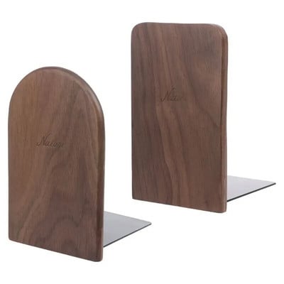 Walnut Wood Desktop Desktop Office Home Bookends Book Ends Stovas Holde Drop Shipping