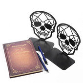 Dobu galvaskausa formas darbvirsmas neslīdoši grāmatu skapji Mākslinieciski dekoratīvi dzelzs rakstāmgalda grāmatas gals Metāla grāmatu atbalsts grāmatu plauktiem