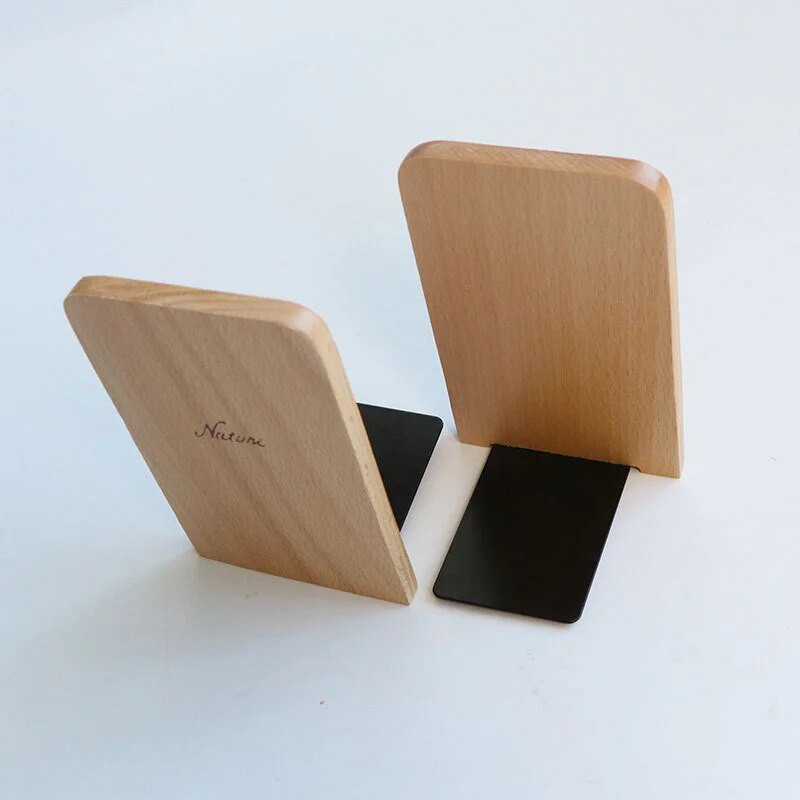 Βιβλιοθήκες Βιβλιοθήκη Ακραίες βιβλίων Βάση βάσης ραφιού Organizer γραφείου Home Bamboo Nature