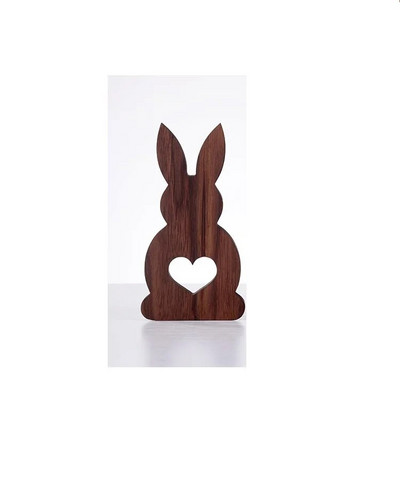 Koka LovelyRabbit Shape Desktop Organizer Darbvirsmas Biroja mājas lapa Grāmatu skapji Pretslīdēšanas Grāmatu gali Statīvs Turētājs Plaukts Galda organizators