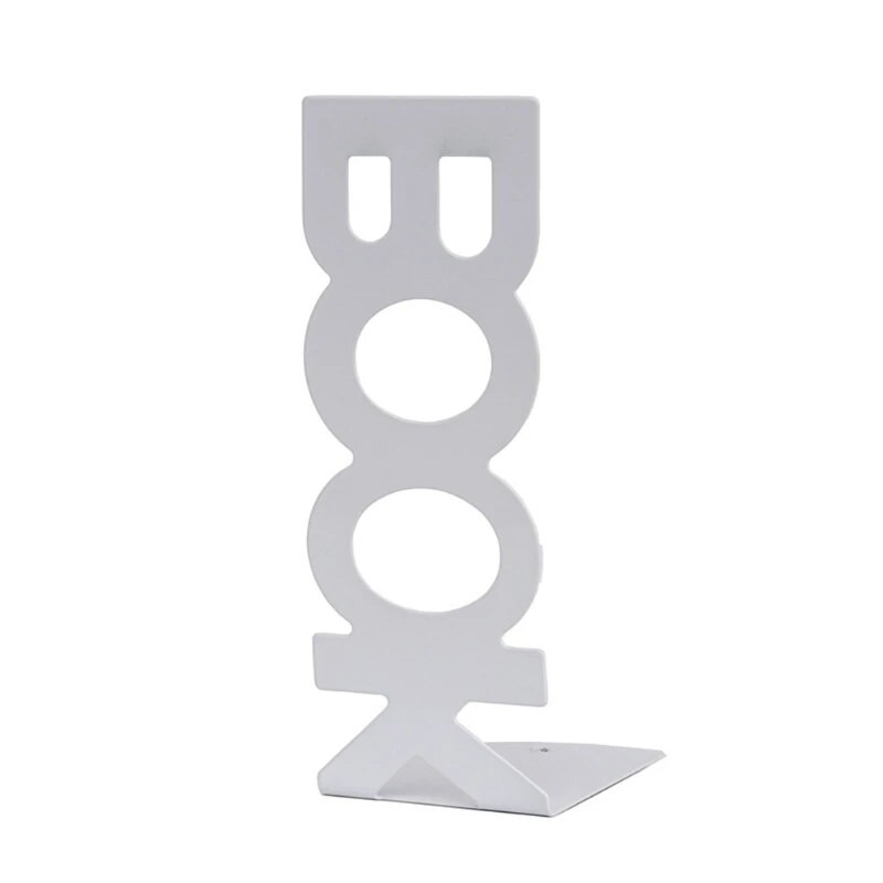 2 gab. Dekoratīvie metāla grāmatu statīvi mājas biroja failam studentam