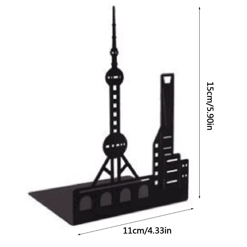 1 PC Creative Art Design Μεταλλικά πώματα βιβλίων Creative Landmarks Κτίρια βιβλιοθηκών Οργανωτής βιβλίων Δημιουργικά δώρα γενεθλίων