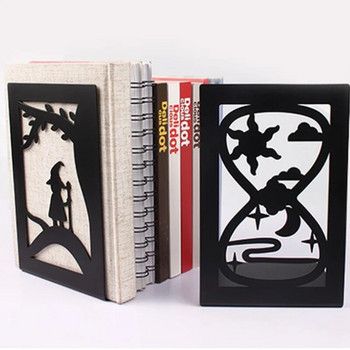Декоративни издълбани книгоразделители за творческо изкуство Дизайн на пясъчен часовник Метална книга Стан