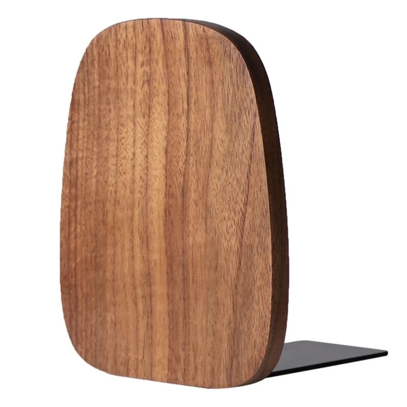 Επιτραπέζιο θήκη περιοδικού ρετρό Ξύλινο πώμα βιβλίων Αντιολισθητικά διακοσμητικά δωματίου για ραφιέρα 4''Μ x 4''Π x 5,5''Υ D5QC