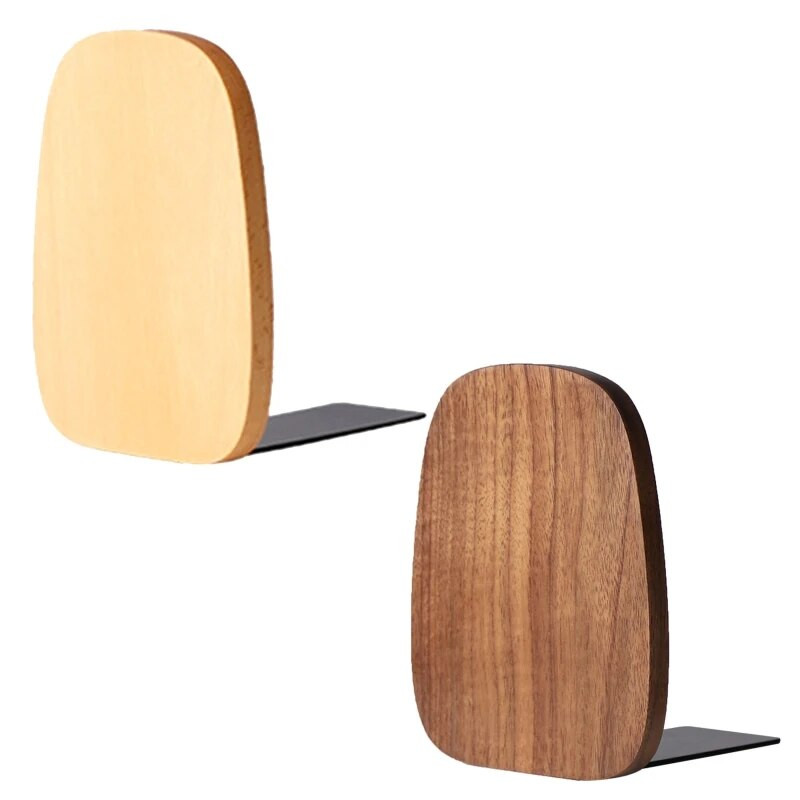 Επιτραπέζιο θήκη περιοδικού ρετρό Ξύλινο πώμα βιβλίων Αντιολισθητικά διακοσμητικά δωματίου για ραφιέρα 4''Μ x 4''Π x 5,5''Υ D5QC