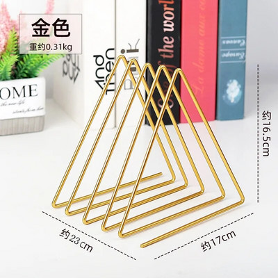 Loominguline geomeetriline hoiurest Lihtne sepistatud rauast korraldaja, tahvelarvuti raamat, ajaleht, multifunktsionaalne statiivihoidja kingitused