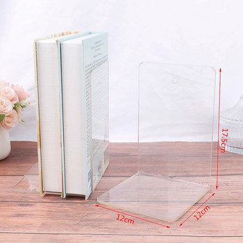 L-образна прозрачна акрилна стойка за книги Комплект с книги с картини Рафт с албуми Рафт за книги
