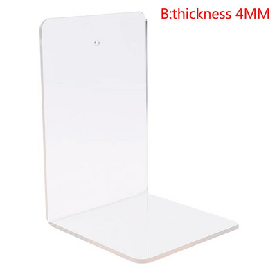 Διαφανές ακρυλικό βιβλιοστάσιο σε σχήμα L Ράφι βιβλίων ράφι οθόνης σετ άλμπουμ