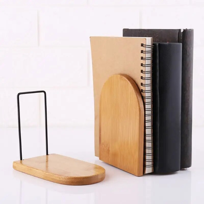 Nature Bamboo Desktop Office Home Bookends Βιβλιοθήκη Βιβλιοθήκη Κέλυφος 69HA