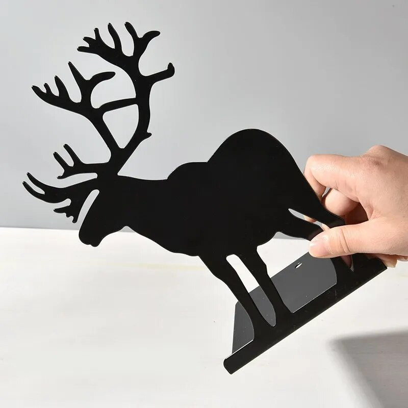 Επιτραπέζιο μεταλλικό βιβλιοπωλείο Δημιουργικό κλιπ βιβλίου Elk σε σχήμα L Σχολικό προμήθειες ραφιών αποθήκευσης και ταξινόμησης βιβλίων γραφείου