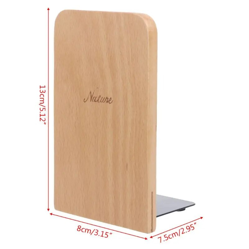 Nature Wooden Desktop Organizer Lauaarvuti Kontor Kodu Raamatuhoidjad Libisemisvastased Raamatuotsad Statiivihoidiku riiul