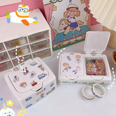 Kawaii Cartoon INS Style Multifunktsionaalne kirjutuslaud Korraldaja Box Kosmeetika Meigitarvikud Hoiukarp Kontoritarbed