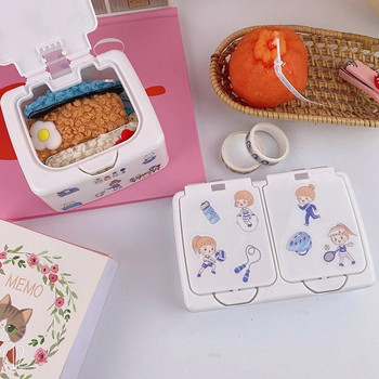 Kawaii Cartoon INS Style Πολυλειτουργικό Desk Organizer Κουτί Καλλυντικά Αξεσουάρ Μακιγιάζ Αποθήκευση Ταμείο Χαρτικά