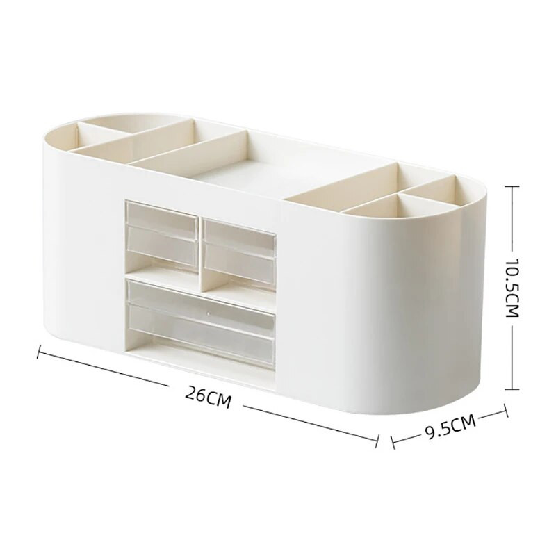 Daudzfunkcionāla galddatora glabāšanas kastīte pildspalvu turētājs kancelejas piederumu organizators Lielas ietilpības biroja klasificēta krātuve ar atvilktnēm