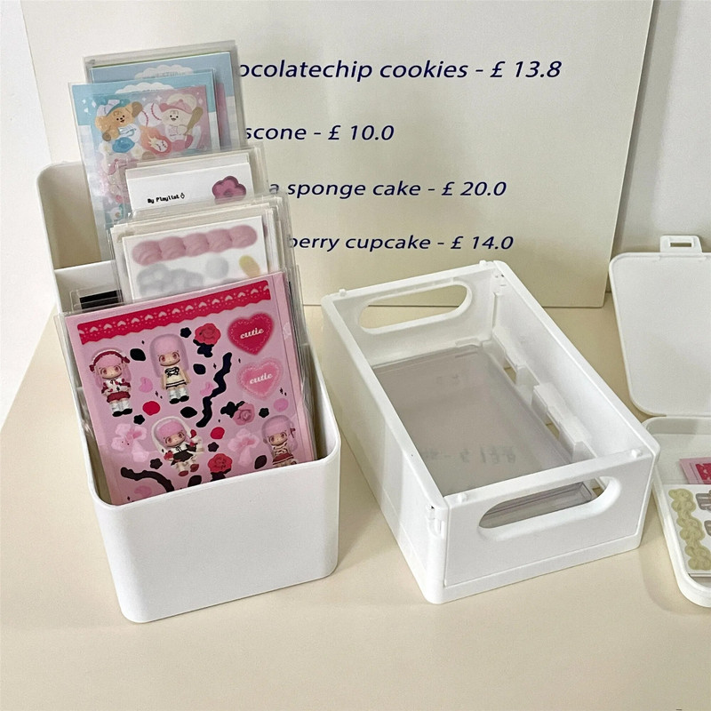 Sharkbang 2023 jauns balts glabāšanas kastes galddatora organizētājs lielas ietilpības pastkaršu uzlīmju kastes apakšpakojuma turētājs kancelejas preces