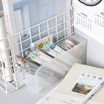 Kawaii Creative Multifunctional 4 Grid Desktop Organizer Θήκη για στυλό Αποθήκευση μακιγιάζ Σχολικό αξεσουάρ γραφείου Θήκη στυλό