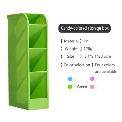 Kawaii Creative Multifunktsionaalne 4 ruudustikuga lauaarvuti pliiatsihoidja meigihoidja koolikontori tarvikud pliiatsihoidja