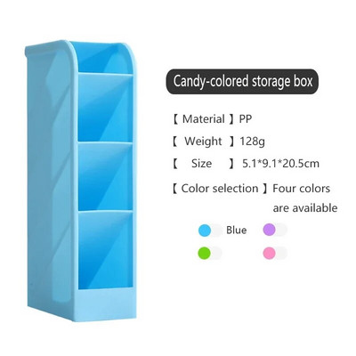 Kawaii Creative Multifunktsionaalne 4 ruudustikuga lauaarvuti pliiatsihoidja meigihoidja koolikontori tarvikud pliiatsihoidja