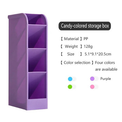 Kawaii Creative Multifunktsionaalne 4 ruudustikuga lauaarvuti pliiatsihoidja meigihoidja koolikontori tarvikud pliiatsihoidja