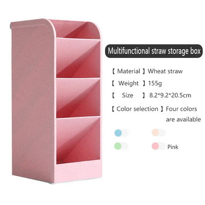 Kawaii Creative Multifunktsionaalne 4 ruudustikuga lauaarvuti pliiatsihoidja meigihoidja koolikontori tarvikud pliiatsihoidja