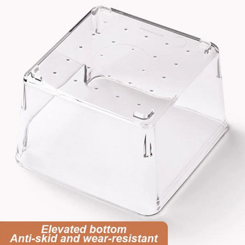 Проста прозрачна кутия за съхранение на бележки Акрилен водоустойчив чекмедже Отделен калъф за съхранение за студенти Канцеларски материали Настолен органайзер