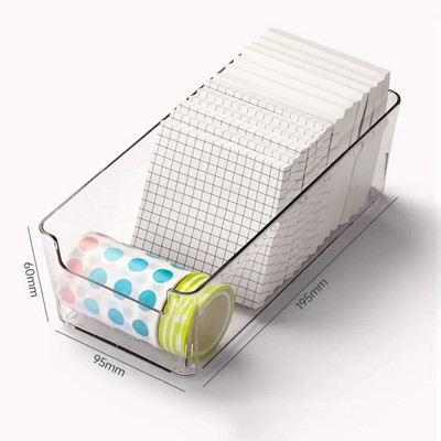 Απλή διαφανής σημείωση Κουτί αποθήκευσης Ακρυλικό αδιάβροχο συρτάρι Ξεχωριστή θήκη αποθήκευσης για φοιτητές Οργάνωση επιτραπέζιων ειδών γραφικής ύλης