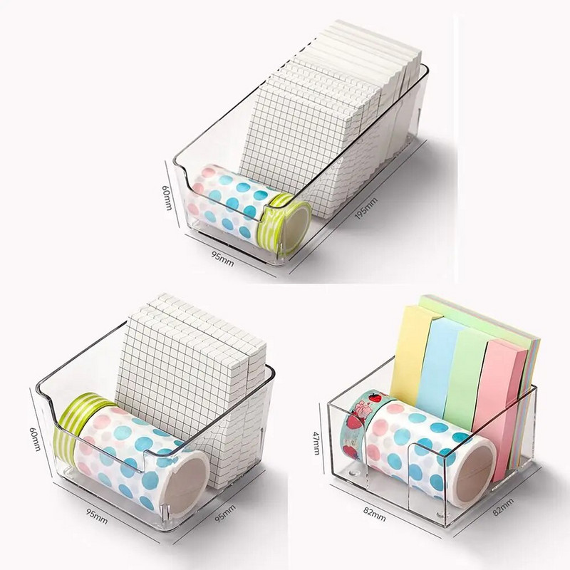 Απλή διαφανής σημείωση Κουτί αποθήκευσης Ακρυλικό αδιάβροχο συρτάρι Ξεχωριστή θήκη αποθήκευσης για φοιτητές Οργάνωση επιτραπέζιων ειδών γραφικής ύλης