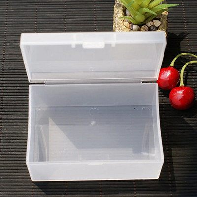 Мини пластмасова кутия Правоъгълна кутия Полупрозрачна кутия Опаковъчна кутия Кутия за съхранение Прахоустойчива Издръжлива здрава кутия за съхранение на бижута Контейнер