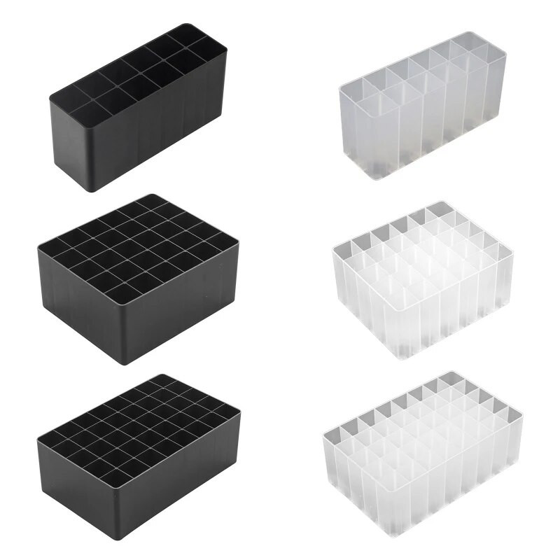 Markeri pliiatsihoidja karbi värvipintsli hoidja ümbris Markeri pliiatsi hoidja alus Virnastatav laua organiseerimiskarp kodukontori jaoks