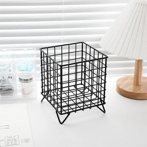 MINKYS INS Nordic Iron Desktop Storage Καλάθι Καλλυντικών γραφείου Καλλυντικά Μακιγιάζ Κουτί αποθήκευσης Γραφικών ειδών Σχάρα αποθήκευσης γραφείου οργάνωσης