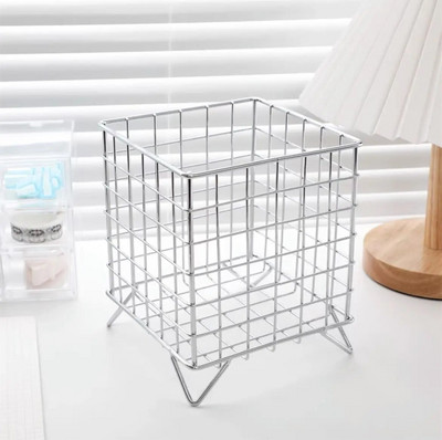 MINKYS INS Nordic Iron Desktop Storage Καλάθι Καλλυντικών γραφείου Καλλυντικά Μακιγιάζ Κουτί αποθήκευσης Γραφικών ειδών Σχάρα αποθήκευσης γραφείου οργάνωσης
