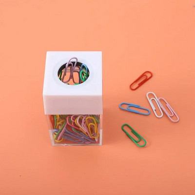 Läbipaistvad kirjaklambrid hoiukarbi klambrid jaotur Magnetneeldumiskarp kirjaklambrihoidja Kirjatarbed Kaasaskantavad kontoritarbed