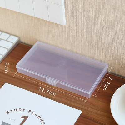 1 PC Autocolante de papetărie Cutie de depozitare din plastic Organizator Container Cutie pentru instrumente de artă pentru Craft Desktop